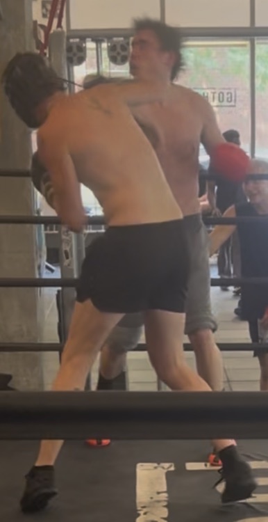 The prospective opponent during sparring